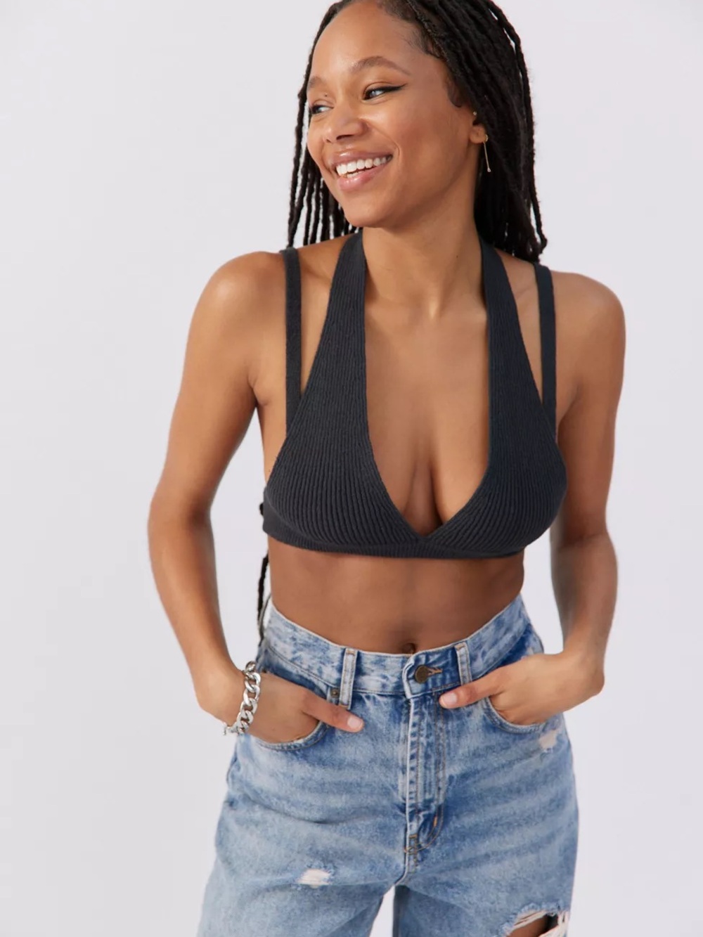 Urban Outfitters Carina Strappy Knit Crop Top